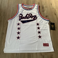 NWT Bad Boy Records Jersey Smalls 72 Biggie Smalls Invisible Bully White 3XL New
