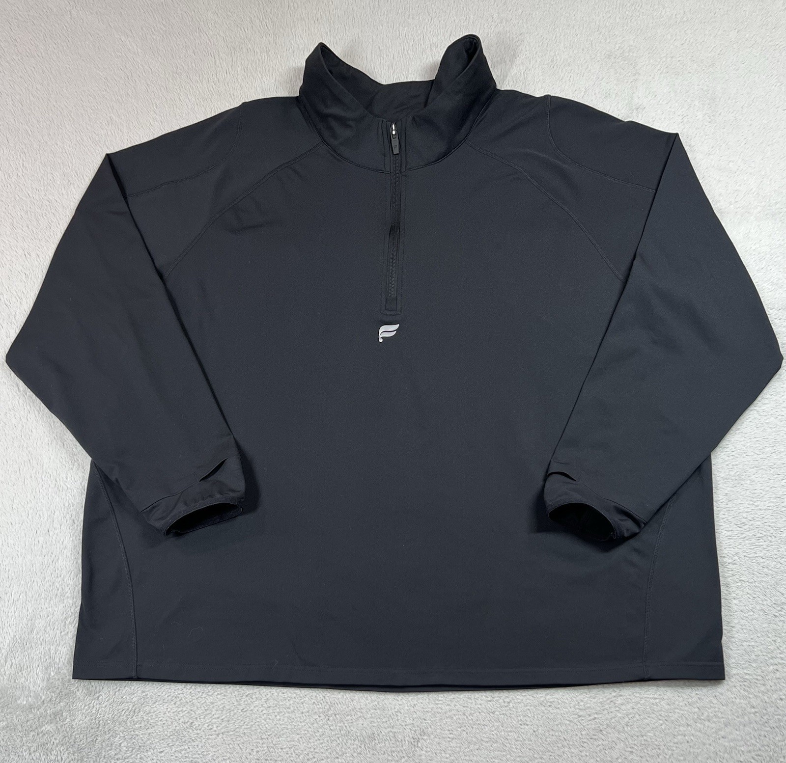 Fabletics Pullover Mens 4XL Black 1/4 Zip Long Sleeve Training gallery