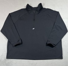 Fabletics Pullover Mens 4XL Black 1/4 Zip Long Sleeve Training