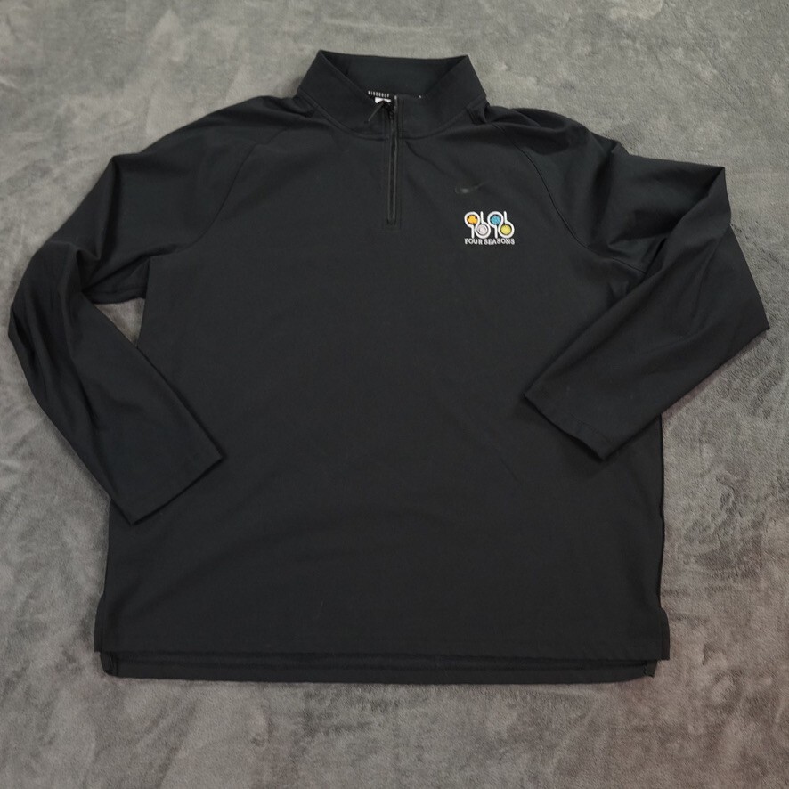 Nike Windbreaker Mens Extra Large Black Four Seasons Repel Vapor Golf Top