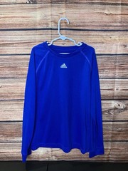 adidas Climalite boy’s Blue Pullover Athletic Long Sleeve Shirt Size S