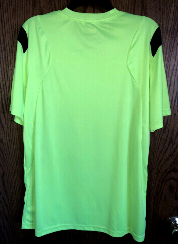 Performance Sports Workout Shirt Yellow & Black Men's Size Lg. 100% Polyester gallery