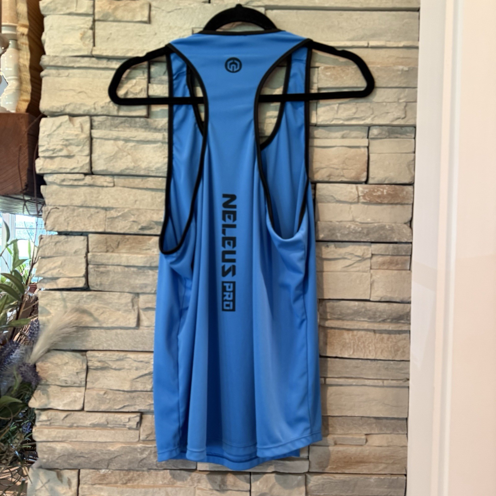 Neleus Pro Blue Men’s Small S Racerback Athletic Tank Top Training Jogging gallery