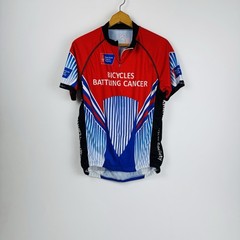 Primal Shirt Adult L reb/blue Colorblock Cycling Jersey Activewear Men 3/4 zip