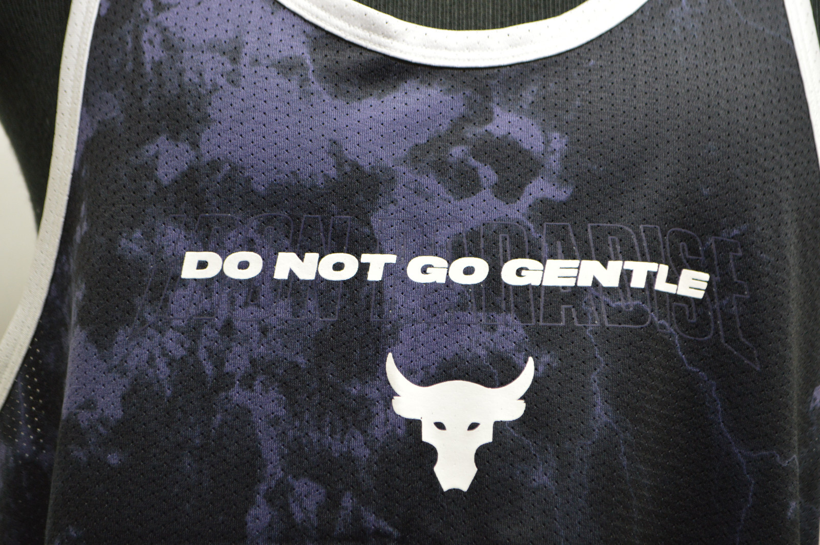 Under Armour Project Rock Tank Mens Do Not Go Gentle Mesh Black Men’s Sz Medium gallery