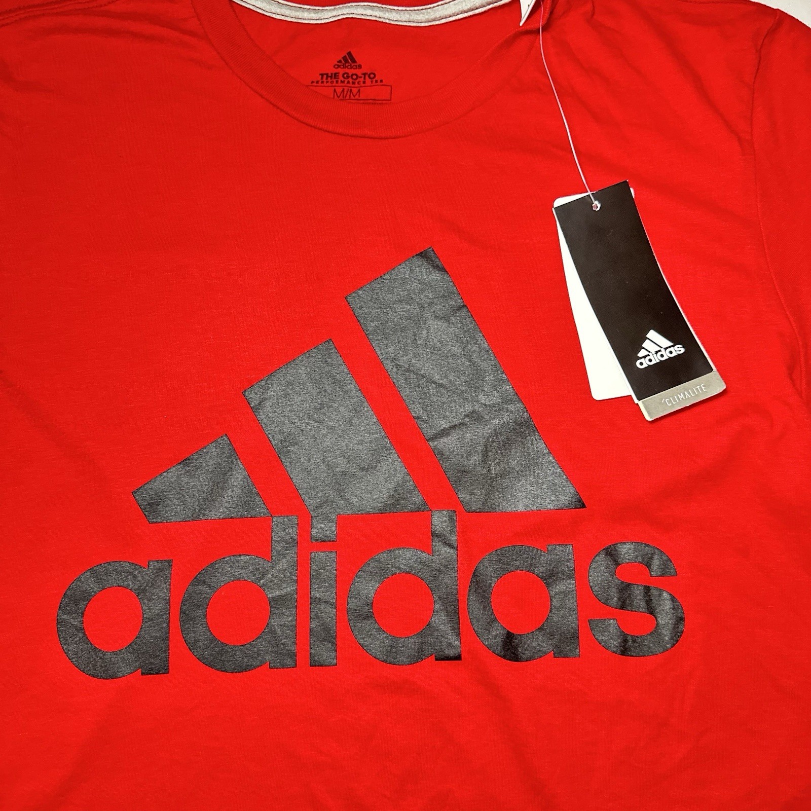 Adidas Men’s Red The Go To Performance Climate Tee Size Medium NWT gallery