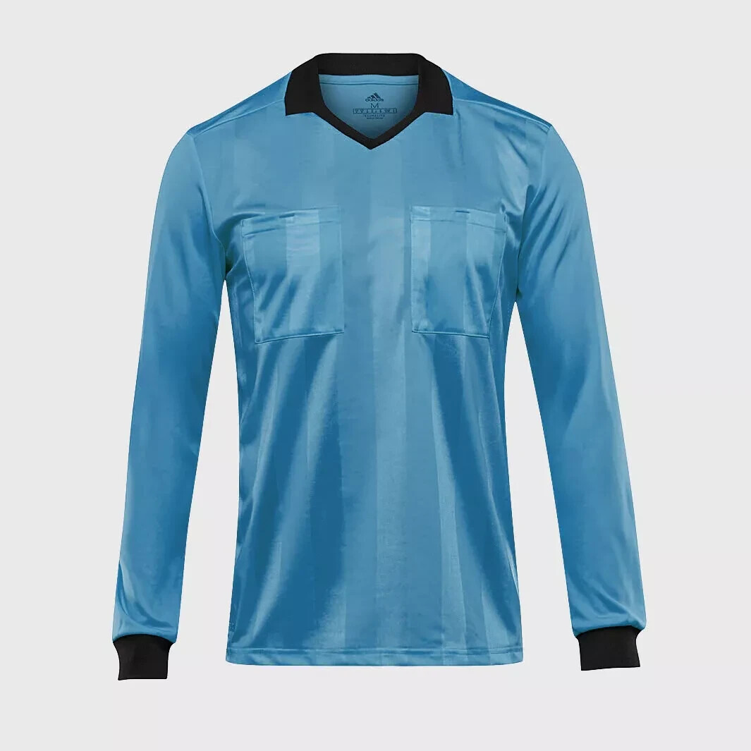 ADIDAS Men's Referee 18 Long Sleeve Soccer Jersey NWT Bright Cyan gallery
