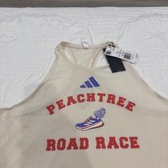 Adidas Atlanta RARE Large Women’s Peachtree Road Race Running Singlet Tan NWT