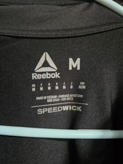 Reebok Speedwick Men’s Black Long Sleeve Mock Neck 1/4 Zip Pullover Size M