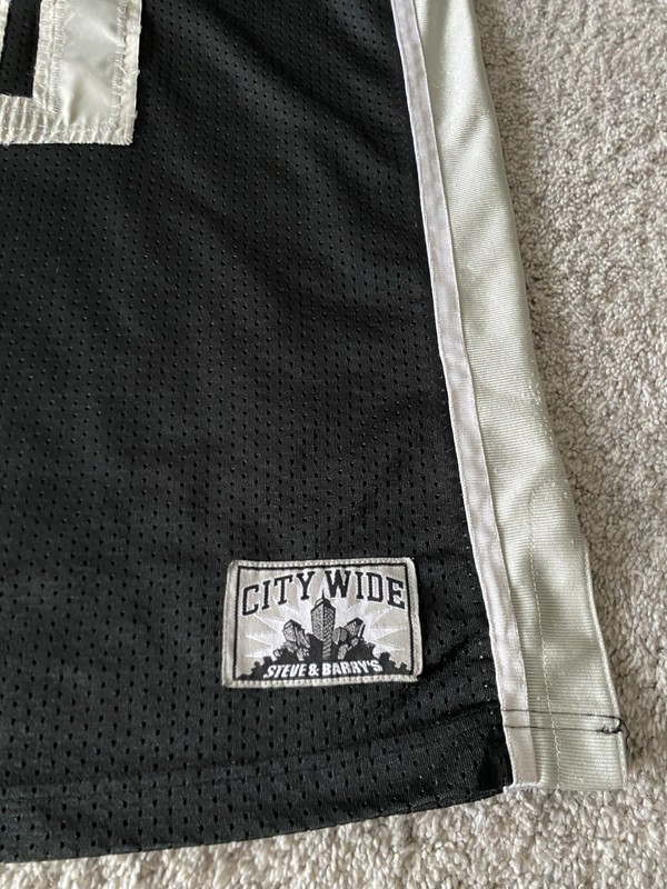 Vtg Steve & Barry's City Wide Series Football Jersey Mens Black buffalo Y2K Worn gallery