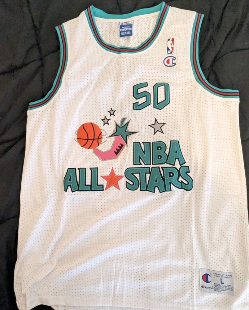 Large Unworn White Champion David Robinson 1996 NBA All Star Jersey Basketball