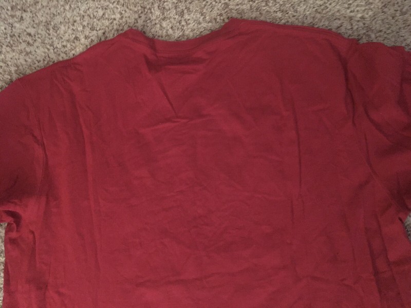Marc Echo Red T-Shirt With Black Felt Embossed Artwork and Logo. Size XXL. Nice. gallery