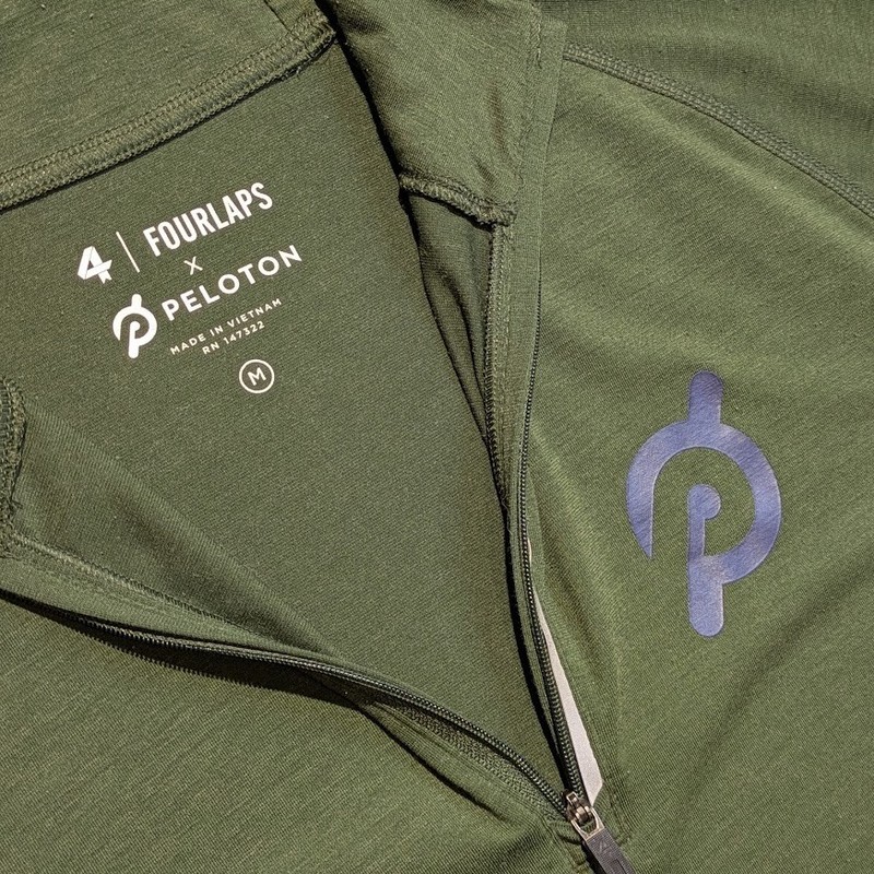 Peloton Fourlaps Pullover Mens Medium Olive Green Quarter Zip Long Sleeve gallery