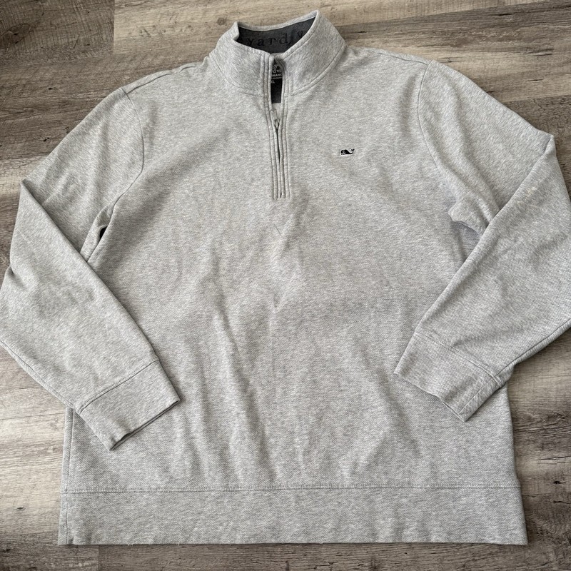 Vineyard Vines Performance 1/4 Zip Pullover Mens Sz XL Gray Long Sleeve Whale gallery