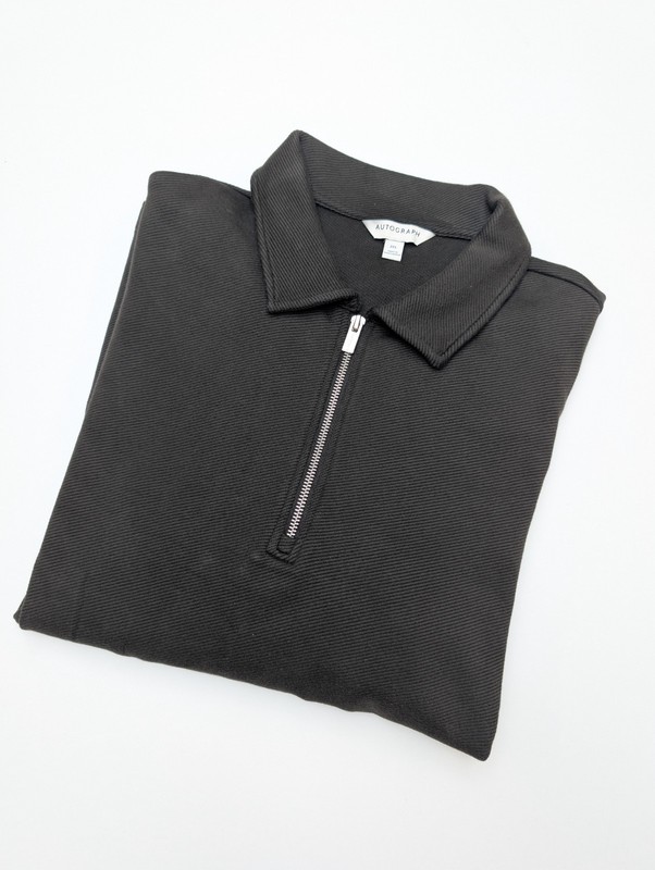 Autograph 1/4 Zip Cotton Rich Pullover Jumper Mens Size 2XL Dark Olive RRP £50 gallery