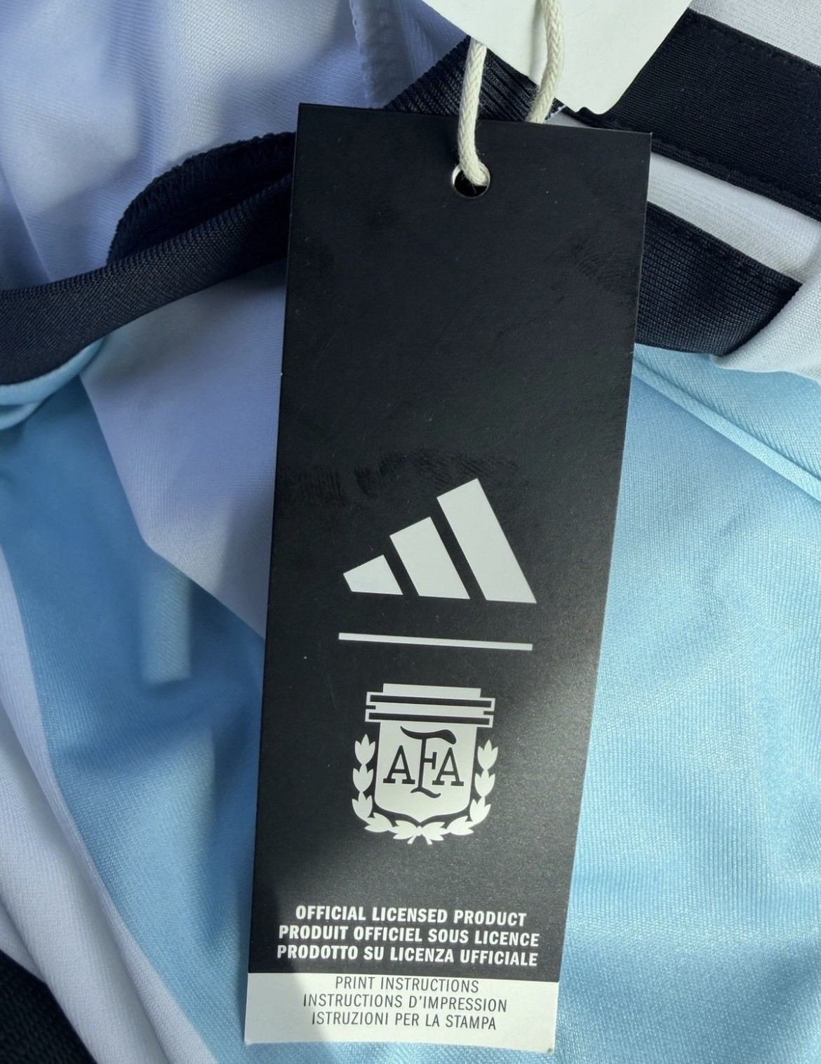 Argentina AFA Home Jersey Mens Medium White Blue Fan NWT Messi World Cup 2026 gallery