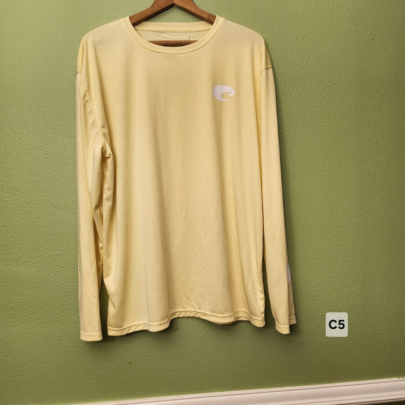 Costa Dry Fit Performance Long Sleeve Fishing/beach Shirt Yellow Men's XL gallery