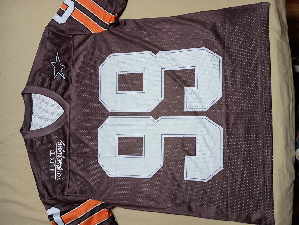 TISFEER Let Yourself Be Happy Brown Mesh Jersey Number 99. 100% Polyester Medium