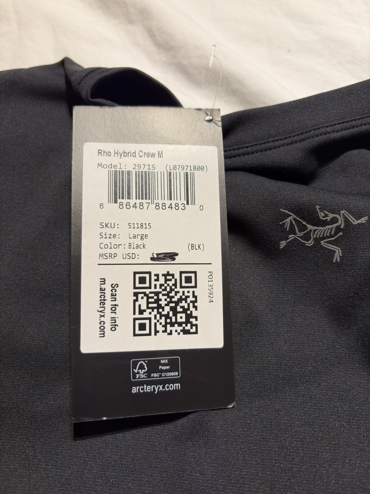 Arc'teryx Rho Hybrid Crew Men’s Large Long Sleeve gallery
