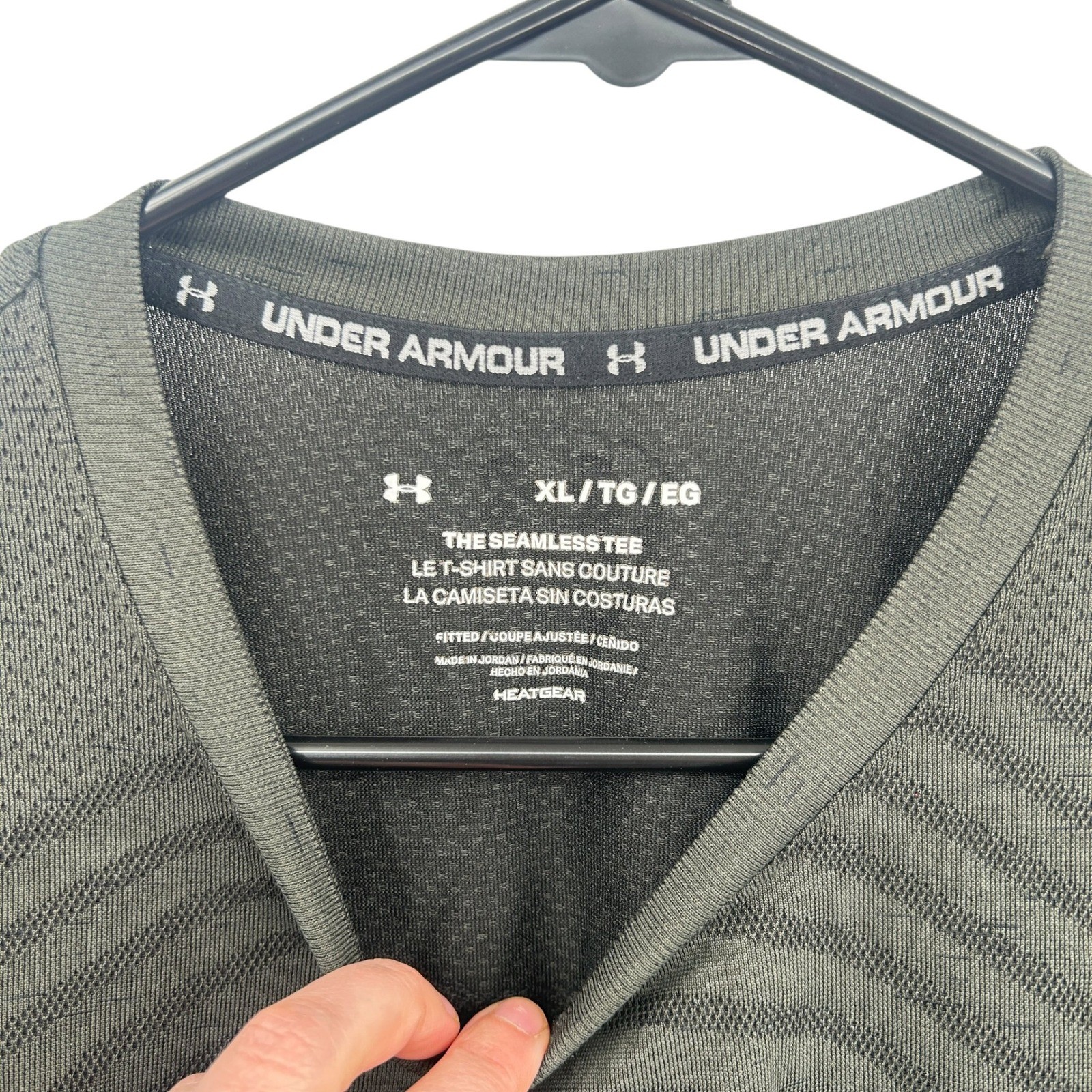 Under Armour Seamless HeatGear Training Shirt XL Gray Gorpcore Sportswear Gym gallery