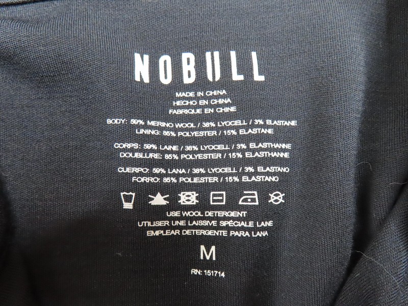 NOBULL Pullover Mens Medium Black Merino Wool 1/4 Zip Athletic Training Top gallery