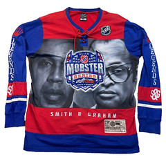 Smith Graham Men XL Mobster Legends Hockey Jersey Street Rap Hip Gangster RARE