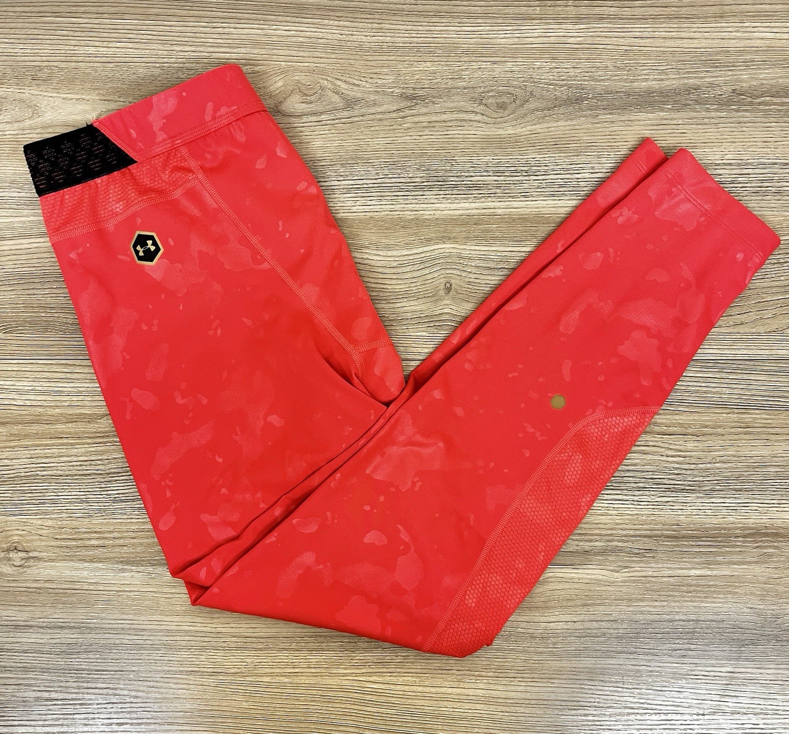 Under Armour Men’s Compression Heat Gear Celliant Leggings Orange Black Size XL gallery