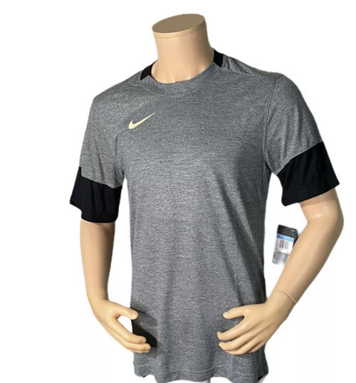 Nike Football Warmup Layer Training Shirt Grey/Black/Gold CI4545-021 Mens Size S gallery