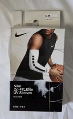 Nike Dri-FIT Elite UV Basketball Arm Sleeve S/M White –New Open Box (One Sleeve)
