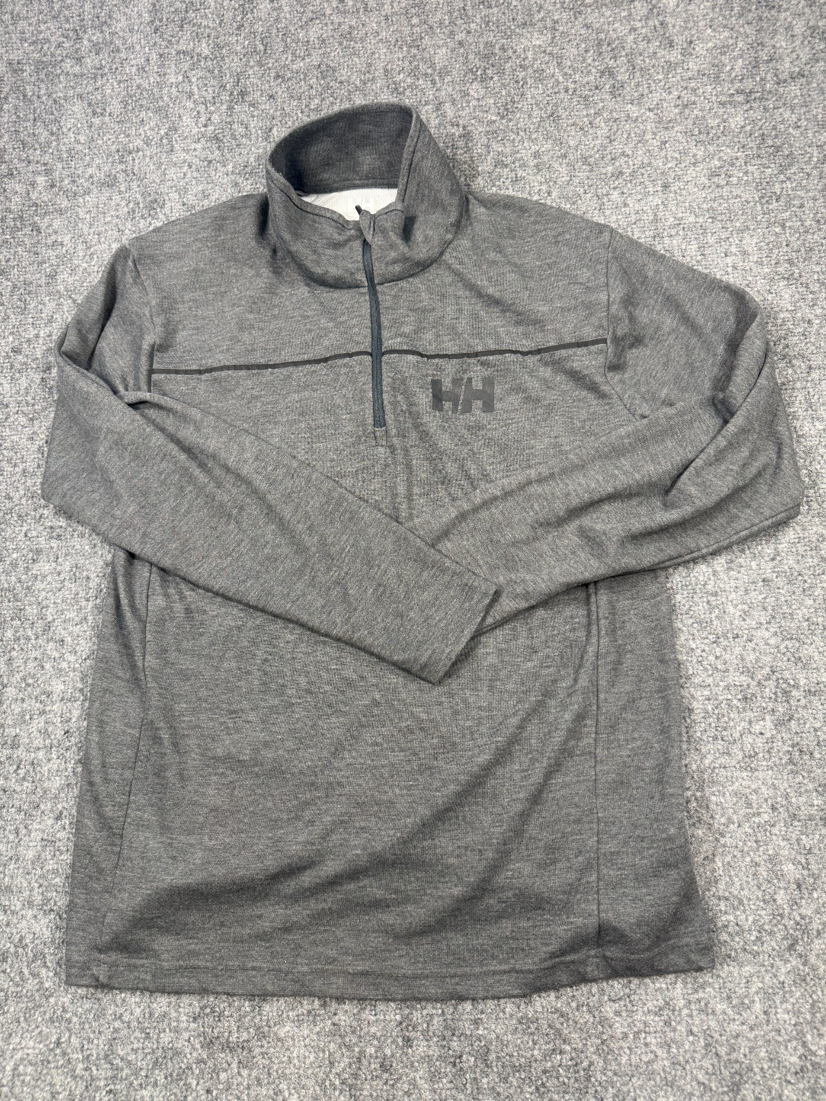 Helly Hansen Men's Pullover Size Large Heather Gray Midlayers 1/2 Zip gallery