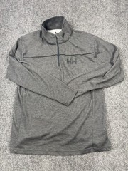 Helly Hansen Men’s Pullover Size Large Heather Gray Midlayers 1/2 Zip