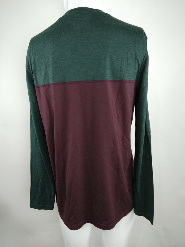 Smartwool Men Merino Sport 150 Long Sleeve Henley Sage/Brown Medium 17345-H93 gallery