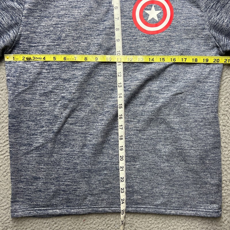 Marvel Captain America 1/4 Zip Sweater Mens Small Pullover Sweatshirt Avengers gallery