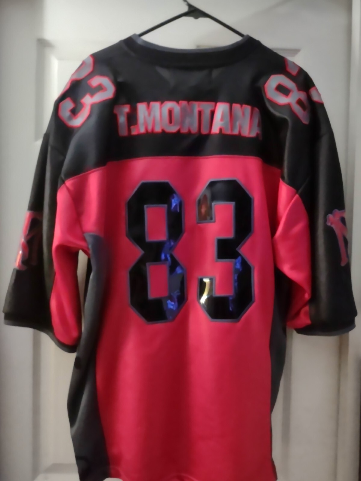 Men's Authentic Scarface 83 Football Jersey T.Montana Size Large gallery