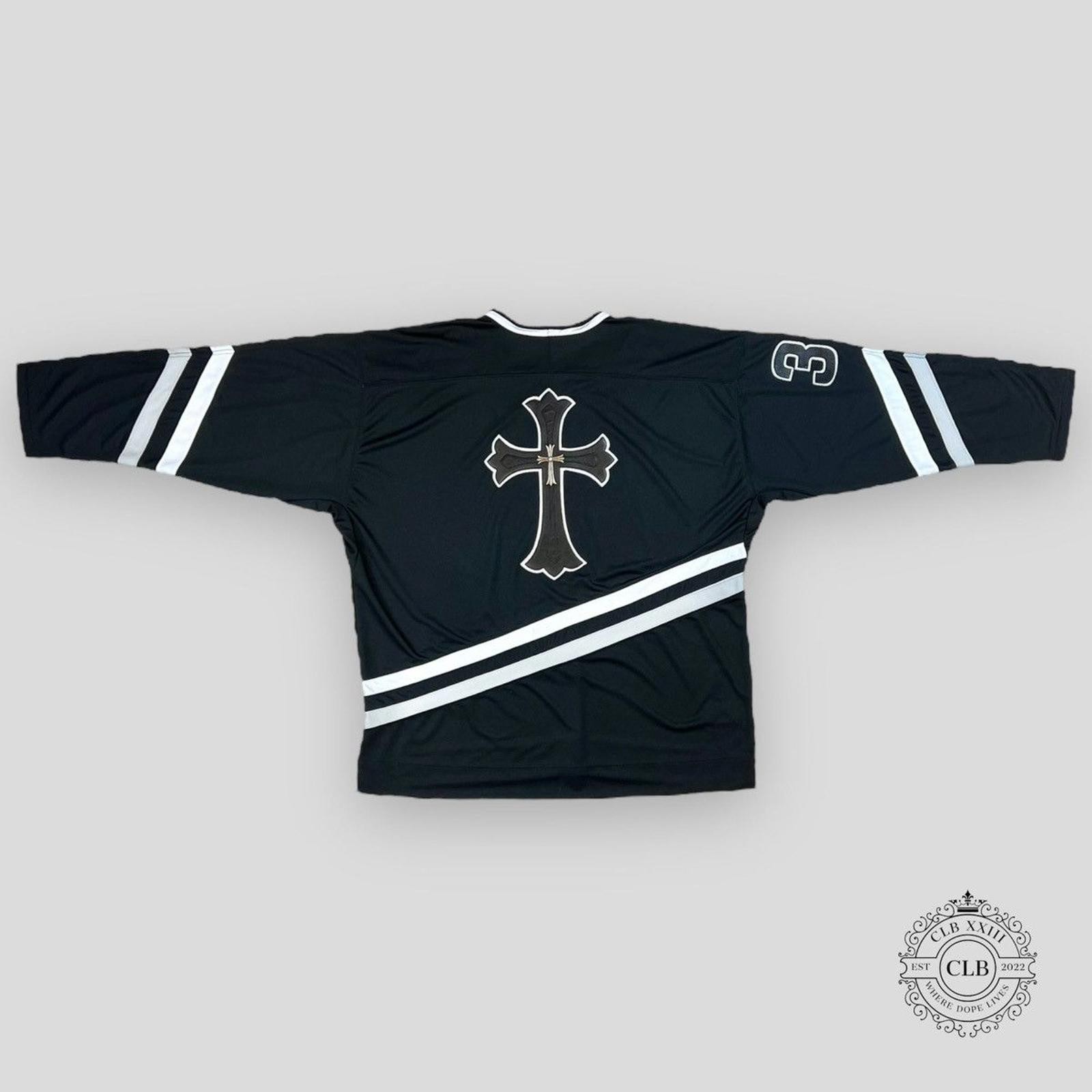 CHROME HEARTS CROSS PATCH HOCKEY JERSEY gallery