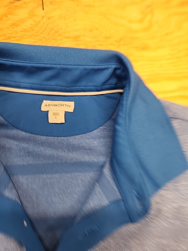 Pinehurst 1895 Logo Blue Polyester Golf Polo Shirt Mens Large Lightweight gallery