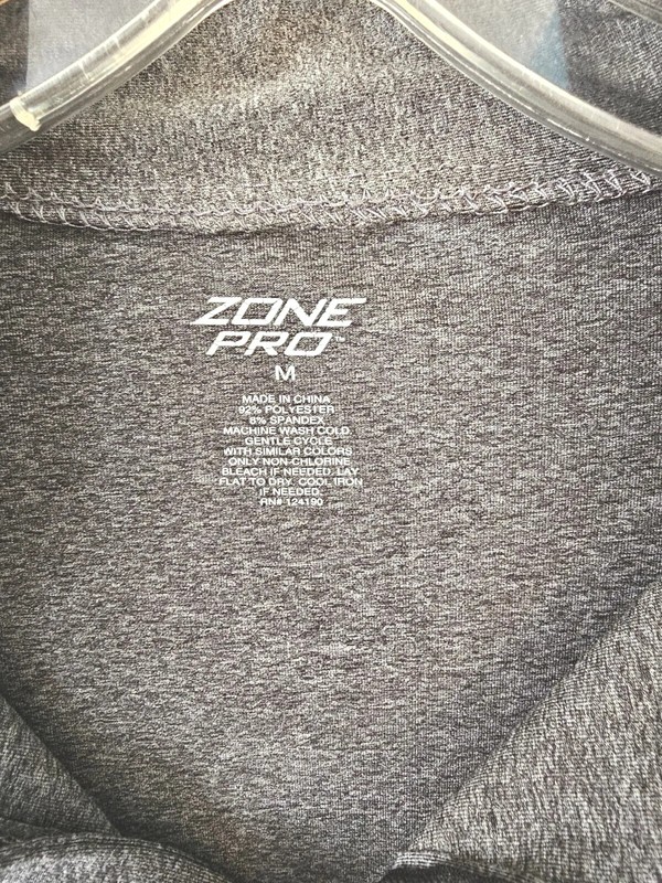 Zone Pro Mens Athletic Medium Long Sleeve Dark Gray Pullover Shirt Jacket gallery