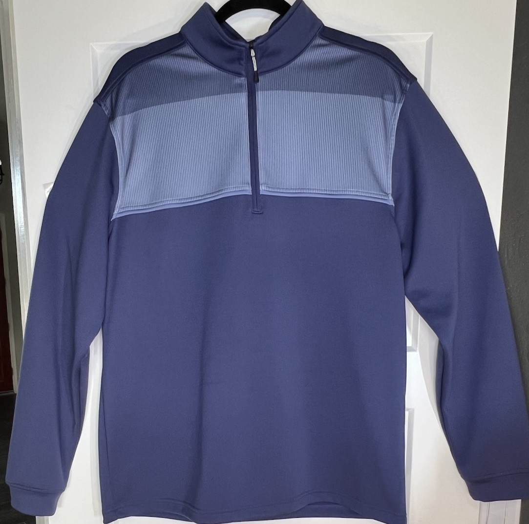 BOLLE Men’s Blue 1/4 Zip Long Sleeve Pullover Size Large navy blue gallery