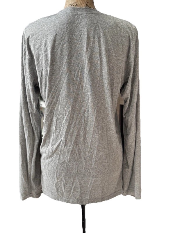 Nike Dri-FIT Mens Medium Gray Long Sleeve Shirt Running Training Athletic gallery