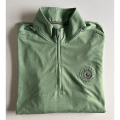 Johnnie-O Cisco Brewery Nantucket 1/4 Zip Pullover Green Mini Stripe Size Small