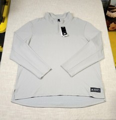 ADIDAS 1/4 Zip Pullover Sweatshirt Training Drill Top Urban Global Gray Mens 2XL