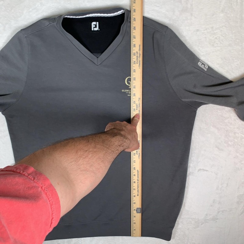 FootJoy V-Neck Pullover Mens XL Gray Long Sleeve Glenlo Abbey Golf gallery