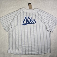 Nike Sportswear Club Mens 4XLT Baseball Jersey White Blue II4428-026 4XL Tall