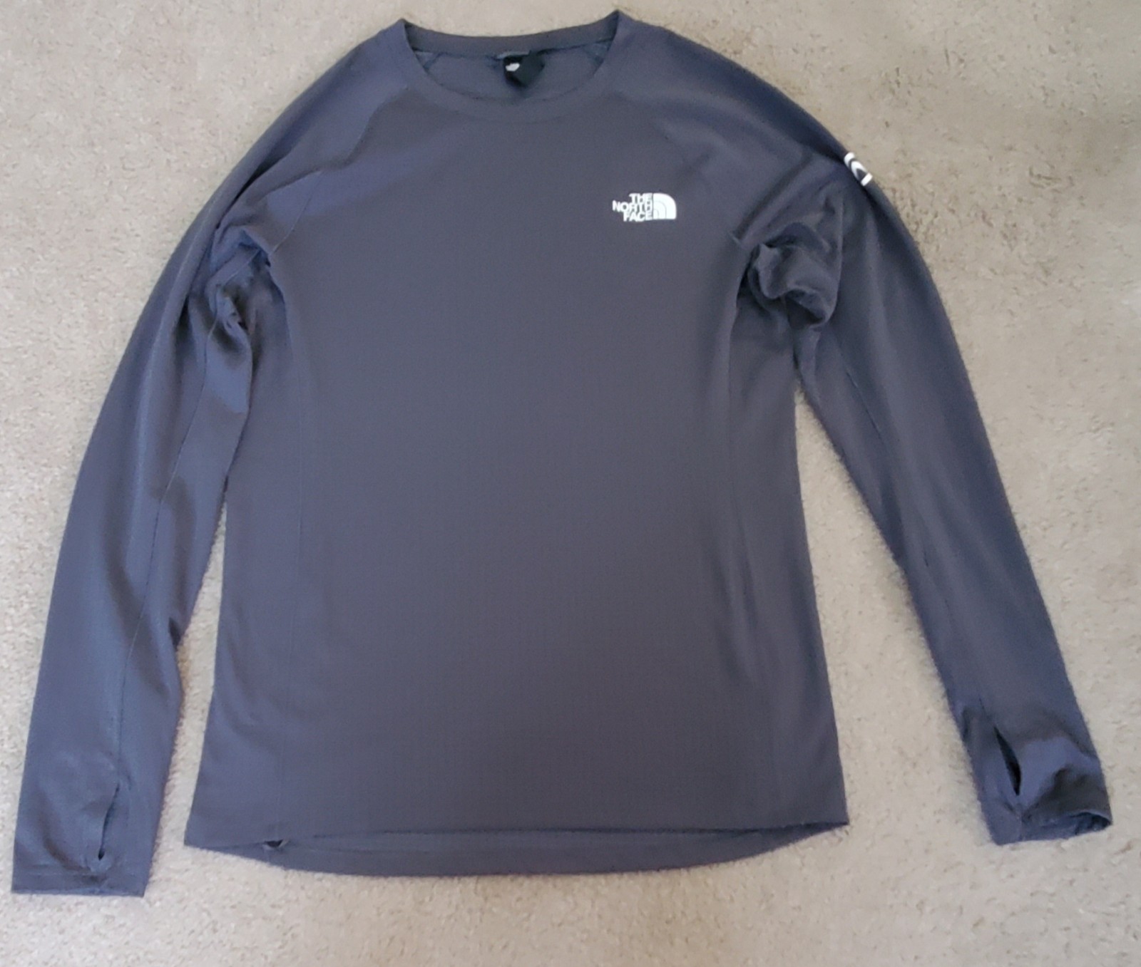 North Face Summit Series Pro Crew Gray Shirt Mens Lg 21" Chest 30" Length #0346 gallery