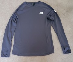 North Face Summit Series Pro Crew Gray Shirt Mens Lg 21″ Chest 30″ Length #0346