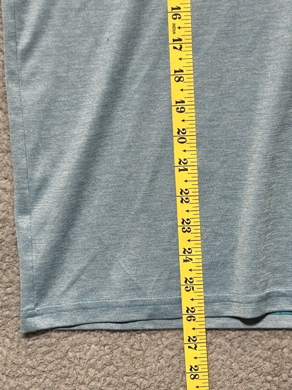 Under Armour Shirt Mens Medium Blue Heather V Neck HeatGear Loose Fit Athletic gallery