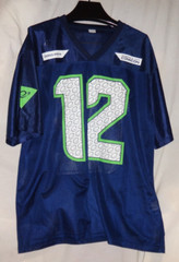 Emerald City Comic Con 12th Man Seahawks Football Jersey Sz Large