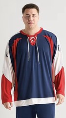 Xersion Mens Y Neck Long Sleeve Moisture Wicking Big and Tall Jersey