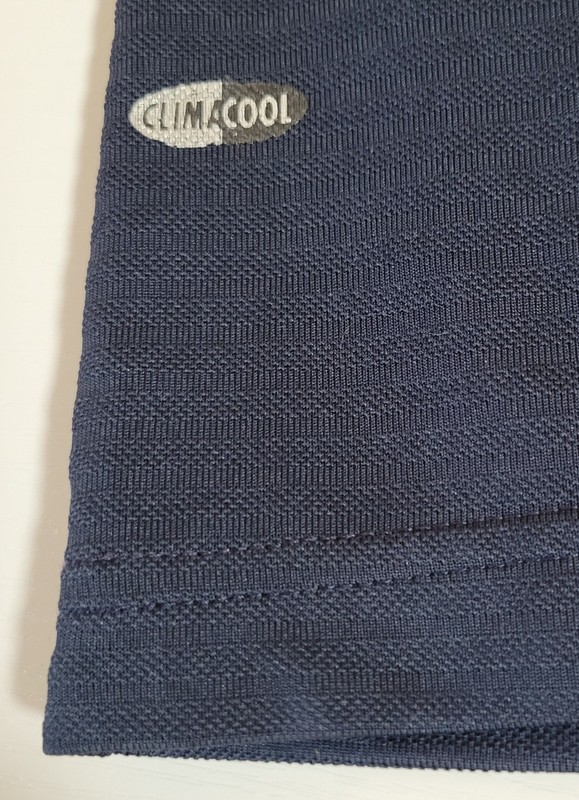Adidas Mens ClimaCool Short Sleeve Shirt Size S Polo 1/4 Zip Blue Athletic 1518 gallery