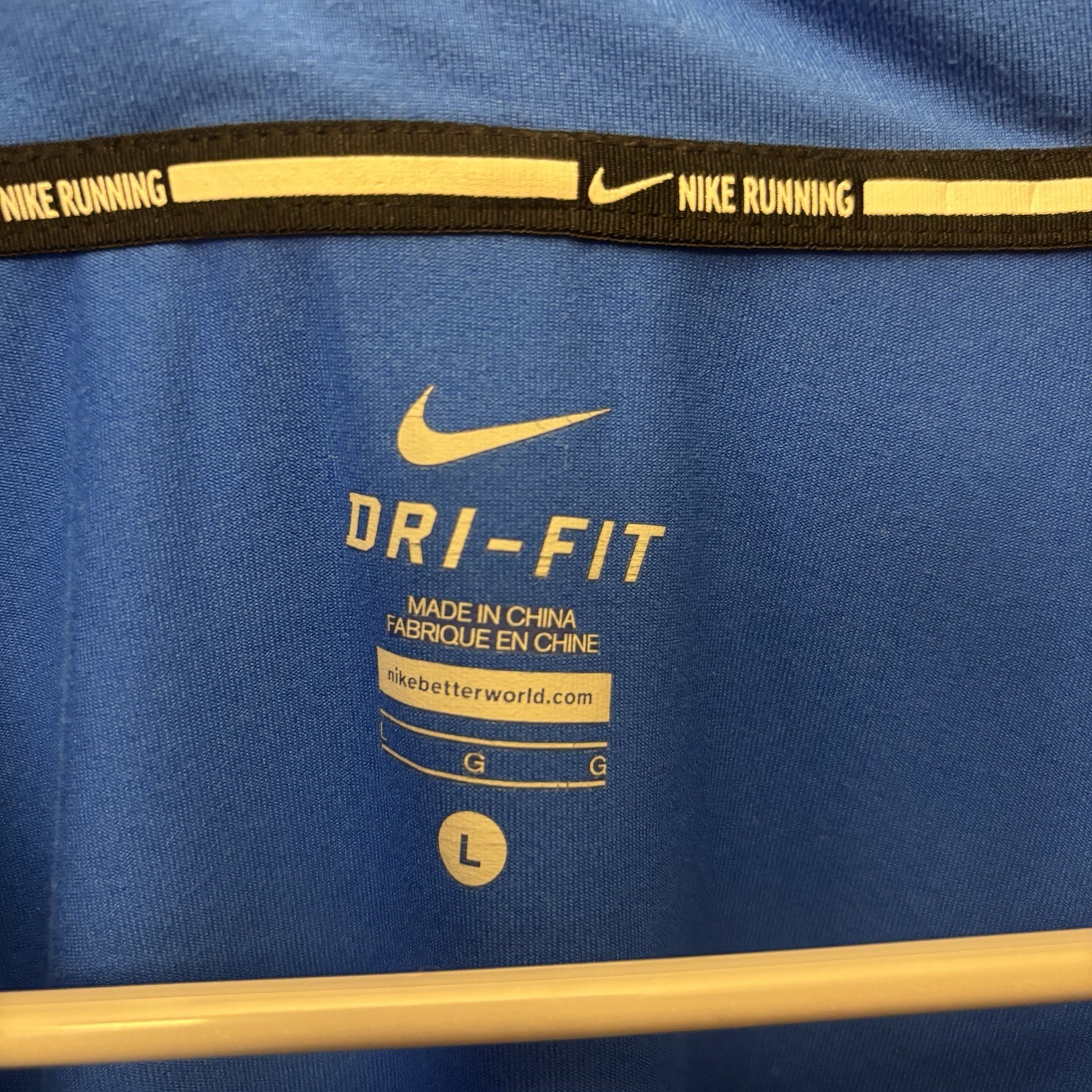 Nike Dri-FIT Men's 1/4 Zip Moisture Wicking Running Top Blue Long Sleeve L gallery